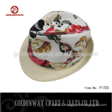 Colorful women fedora hat to decorate